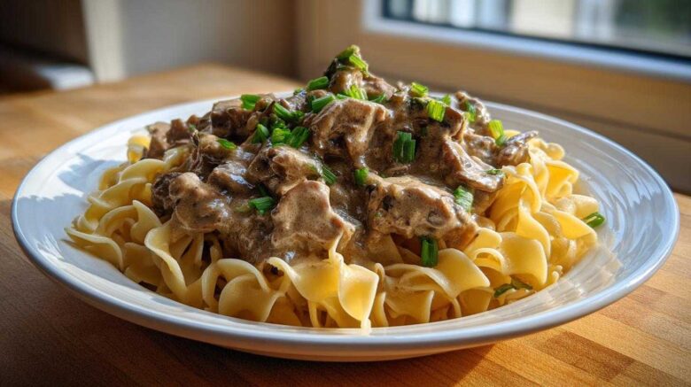 One Pot Creamy Beef Stroganoff