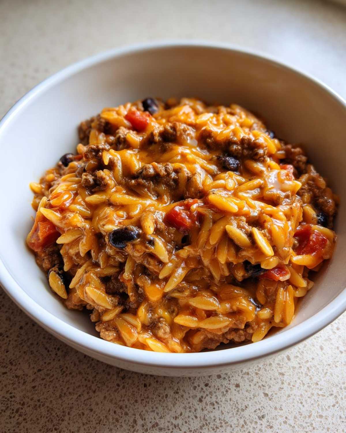 One Pot Creamy Beef Taco Orzo - detail 2