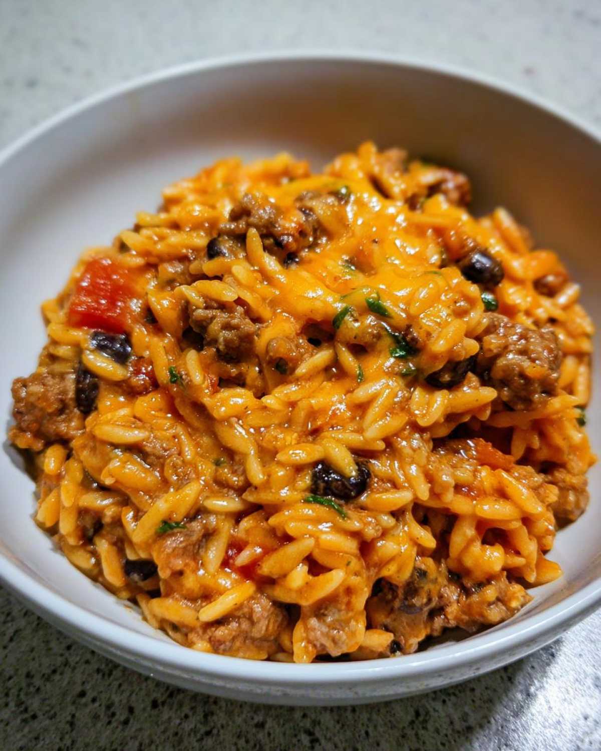 One Pot Creamy Beef Taco Orzo - detail 4
