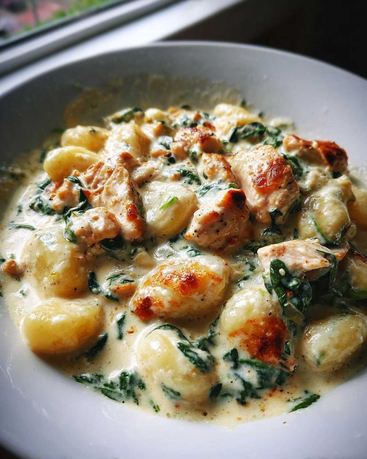 One Pot Creamy Spinach Chicken Gnocchi - detail 2