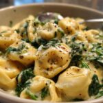 One Pot Creamy Spinach Tortellini