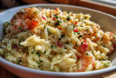 One Pot Lemon Shrimp Orzo