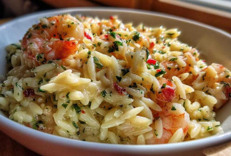 One Pot Lemon Shrimp Orzo