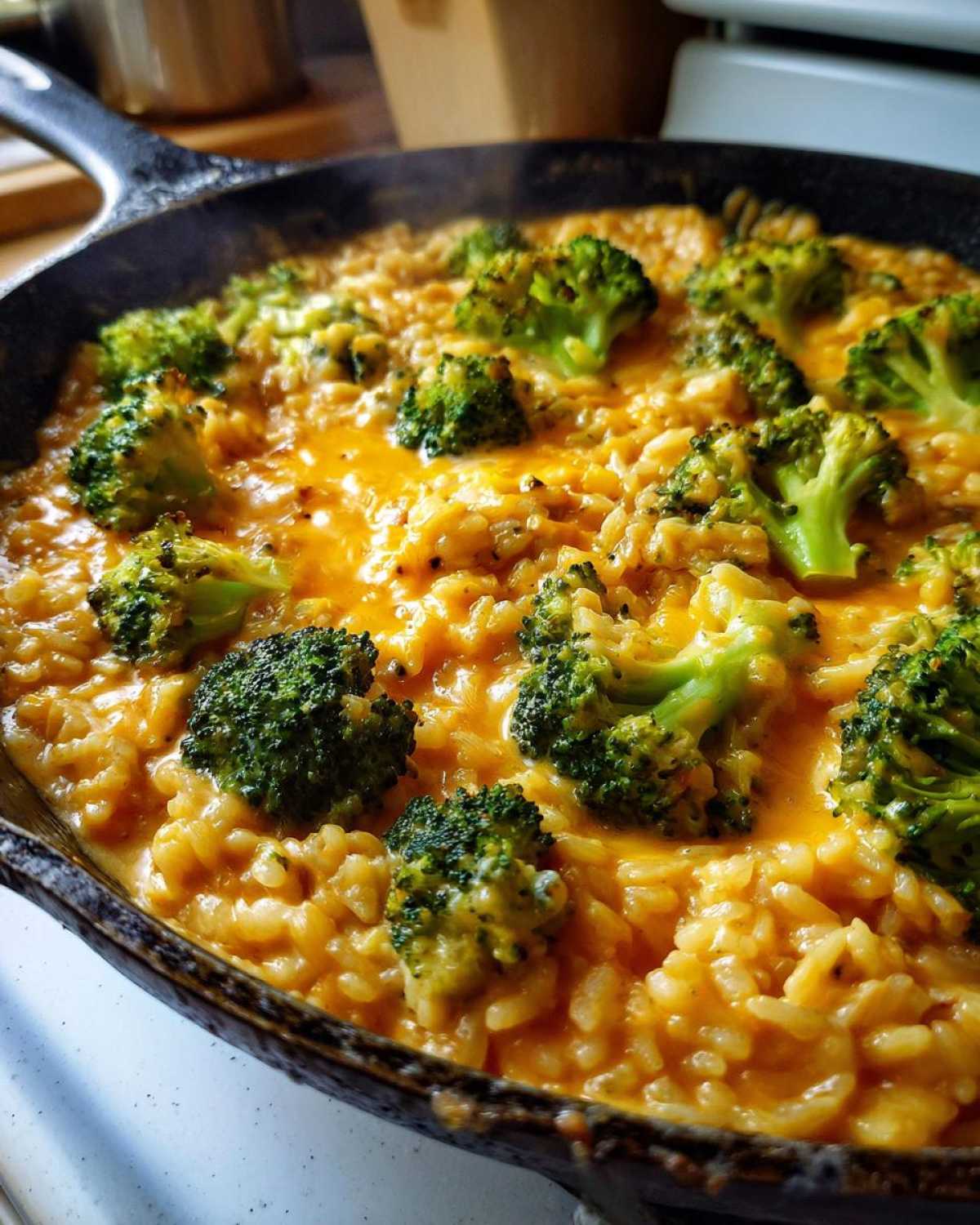 One Skillet Creamy Broccoli Cheddar Rice - detail 1