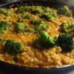 One Skillet Creamy Broccoli Cheddar Rice