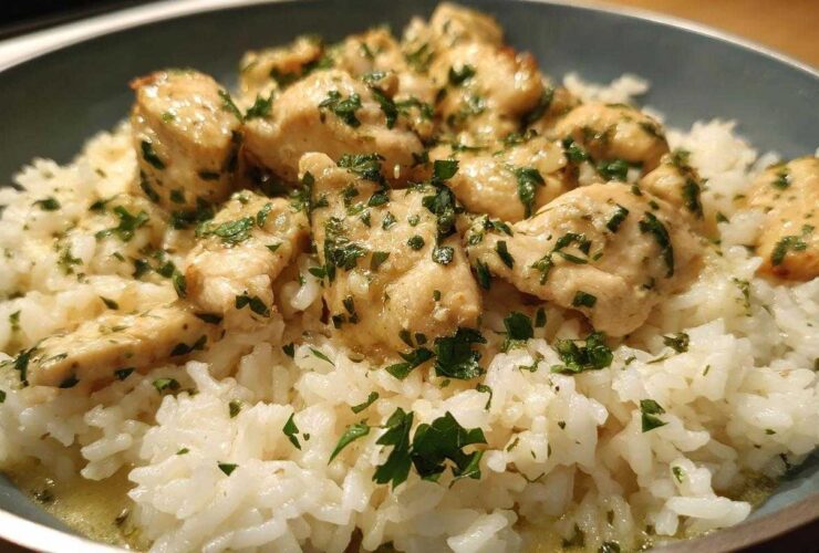 One Skillet Creamy Chicken Rice