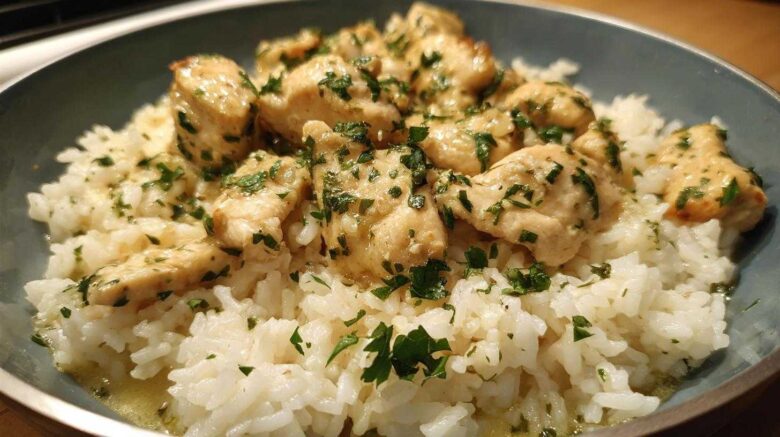 One Skillet Creamy Chicken Rice