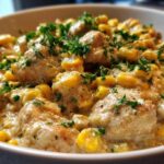 One Skillet Creamy Corn Chicken