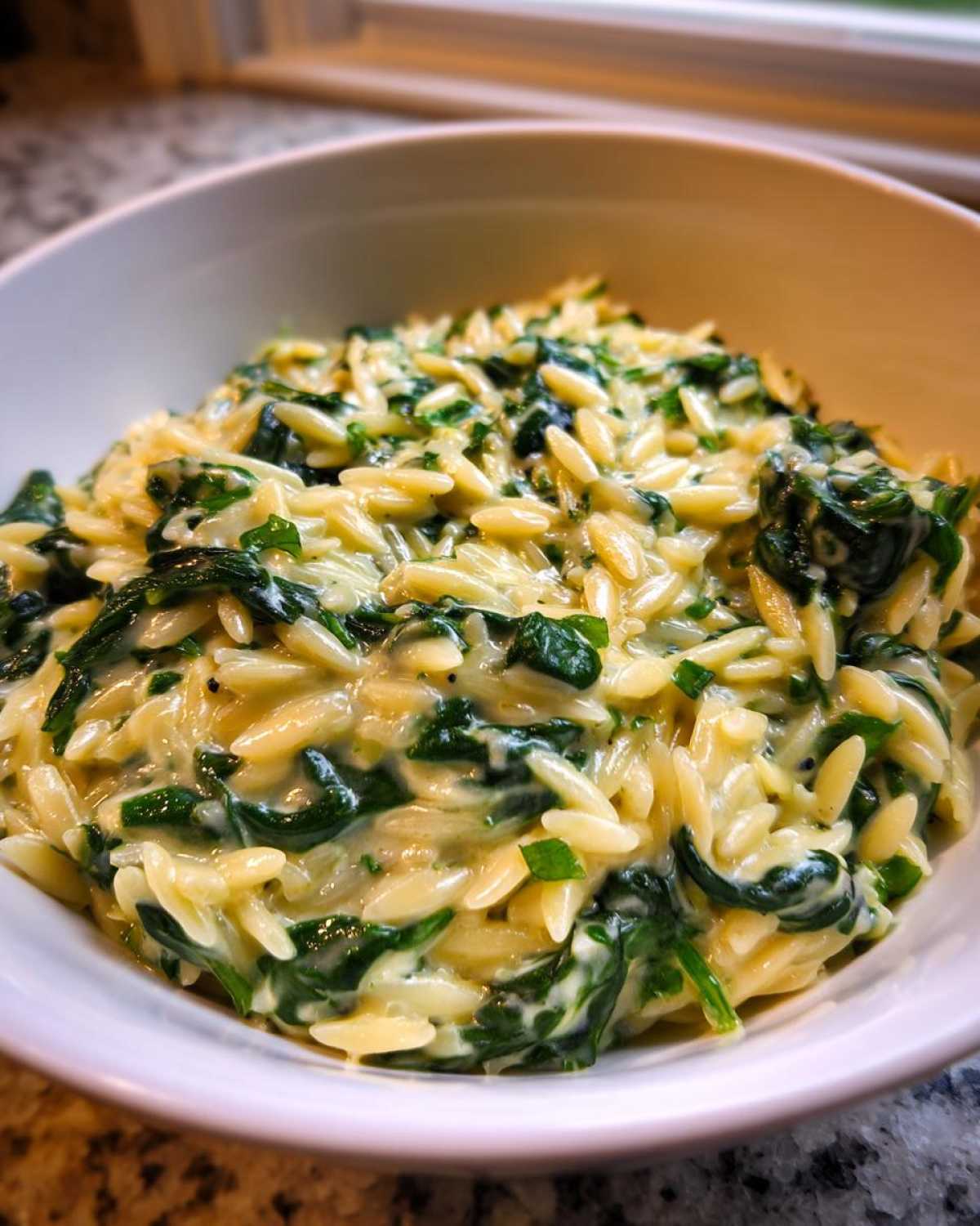 One Skillet Creamy Spinach Orzo - detail 4