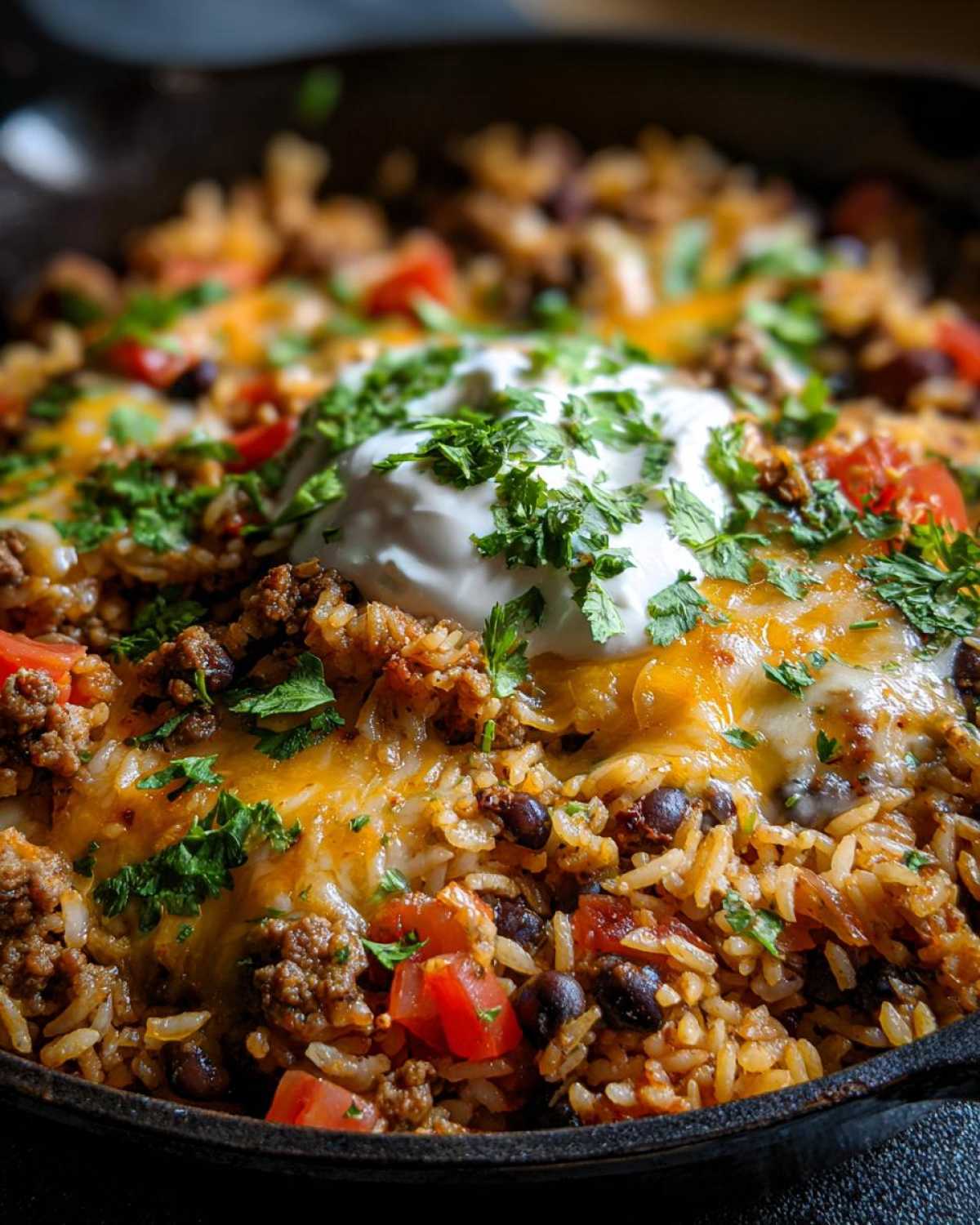 One Skillet Creamy Taco Rice - detail 2