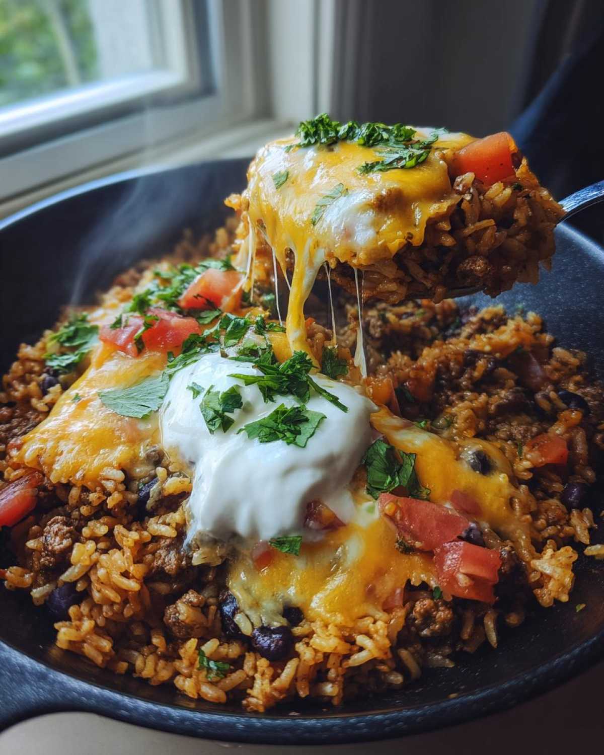One Skillet Creamy Taco Rice - detail 3