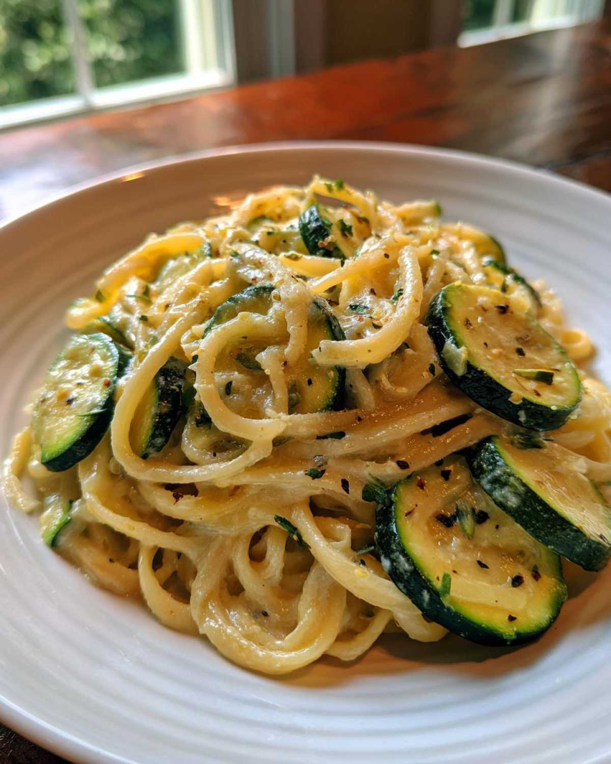 One Skillet Creamy Zucchini Pasta - detail 2