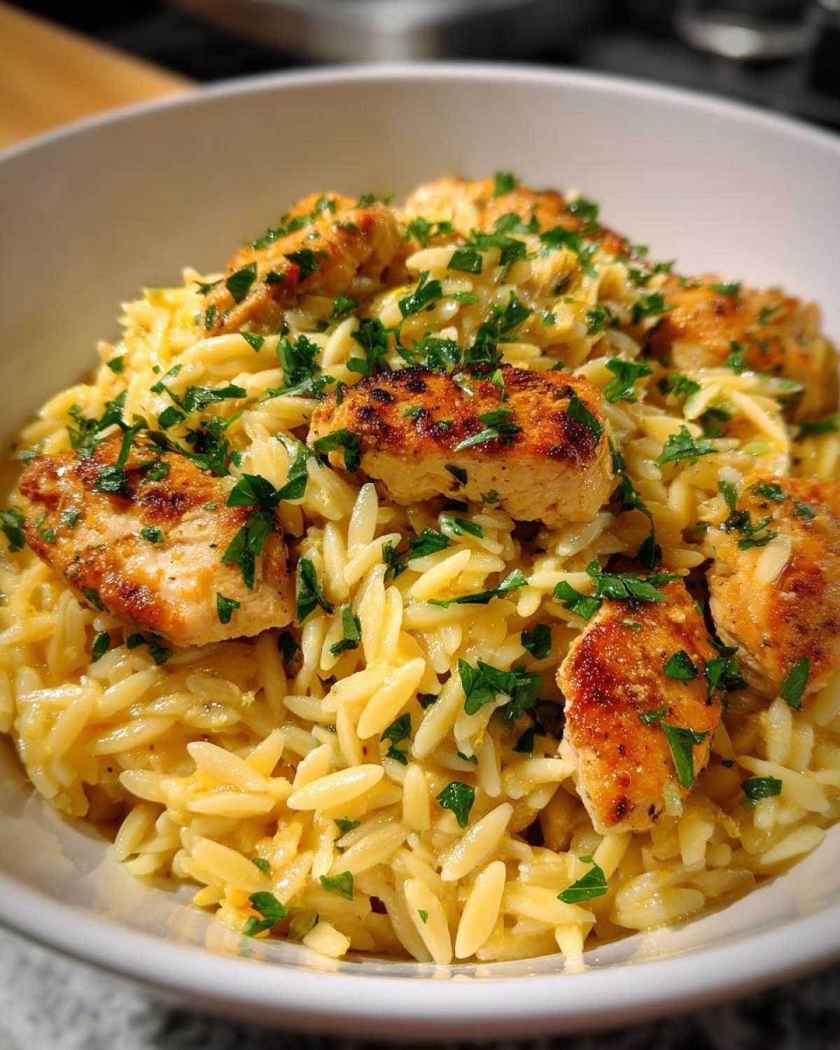 One Skillet Lemon Chicken Orzo - detail 2
