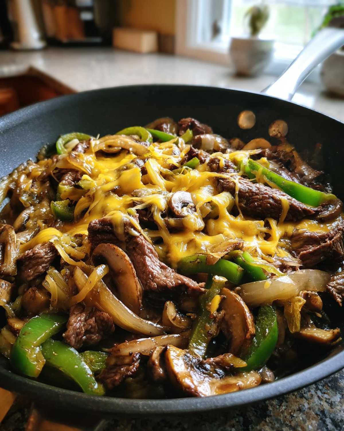 One Skillet Philly Cheesesteak - detail 3