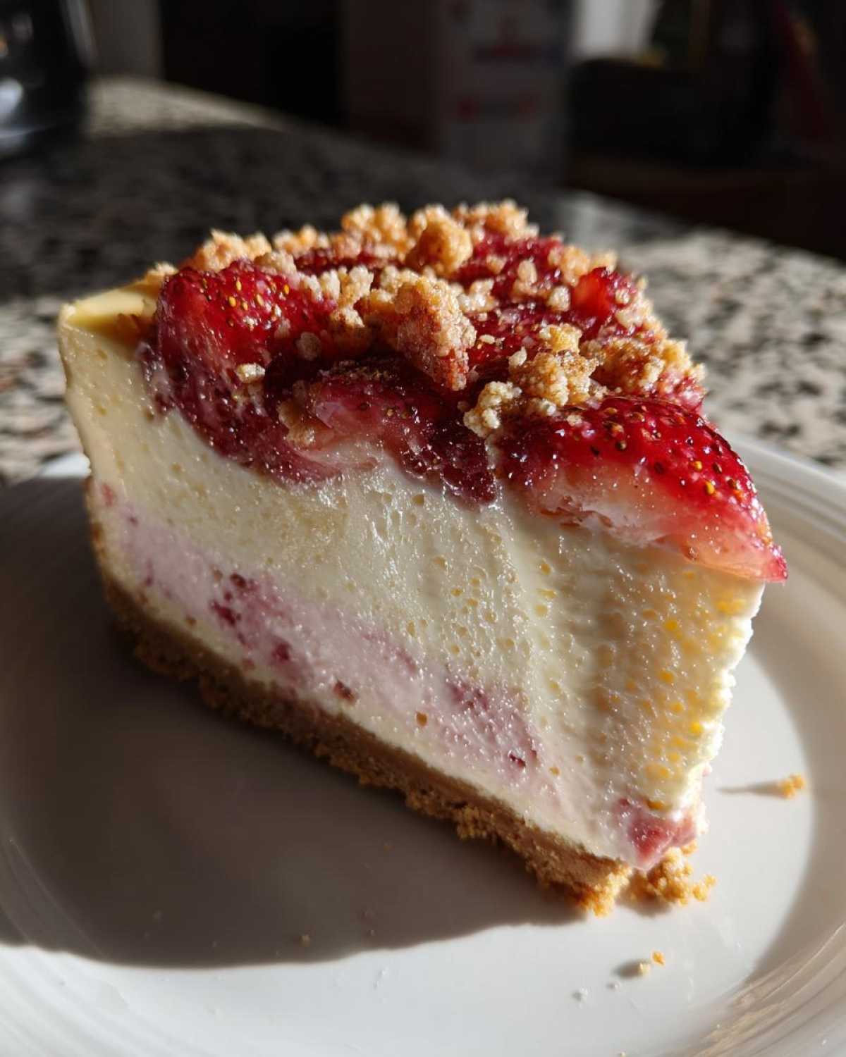 Strawberry Crunch Cheesecake - detail 2