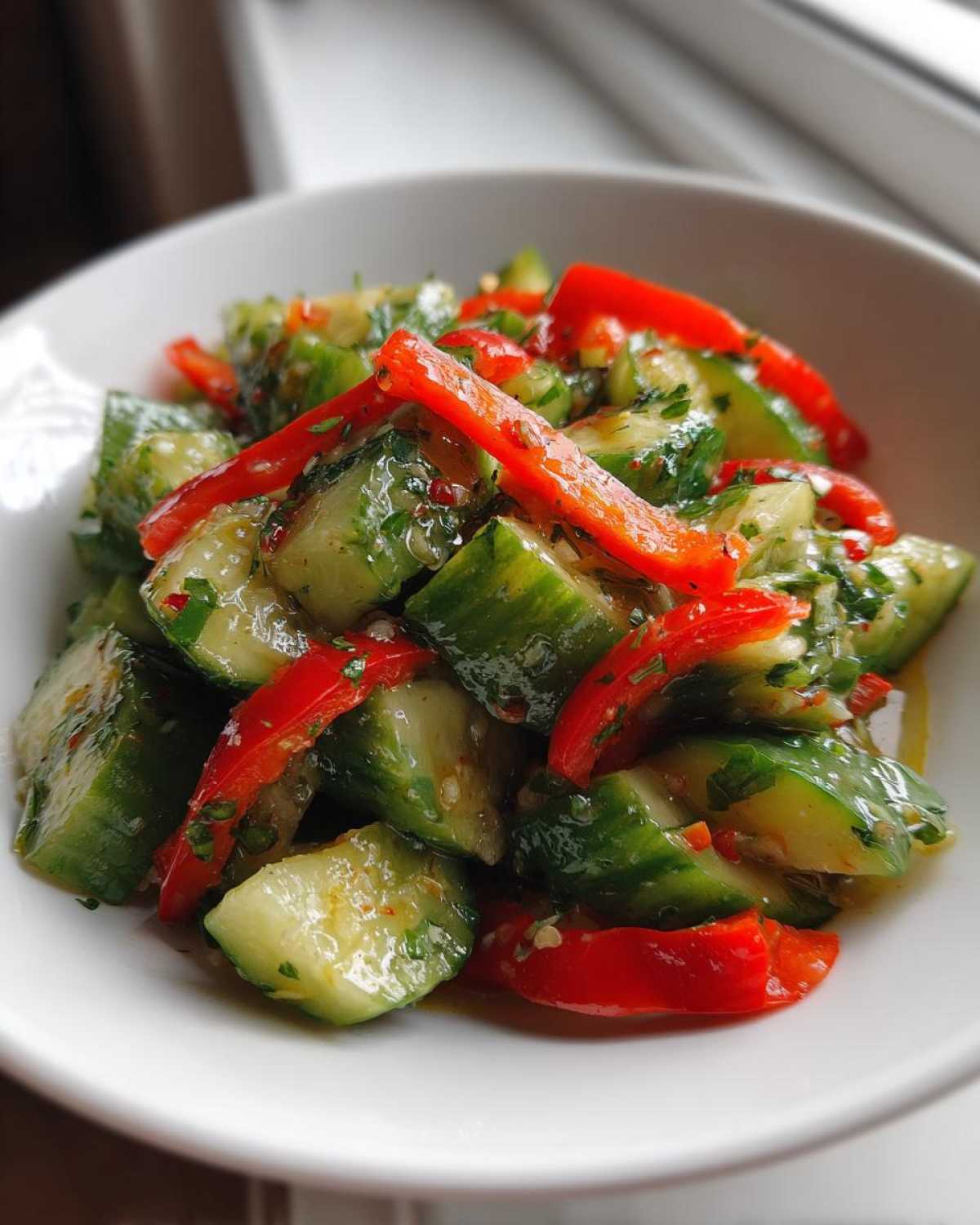 Viral Cucumber Sweet Pepper Salad - detail 1