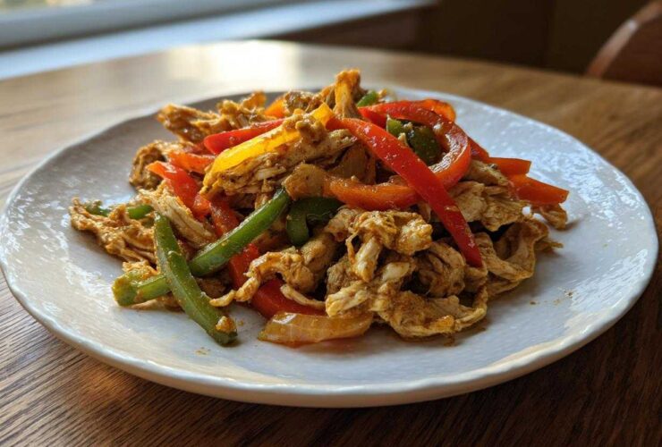 crockpot chicken fajitas - Featured